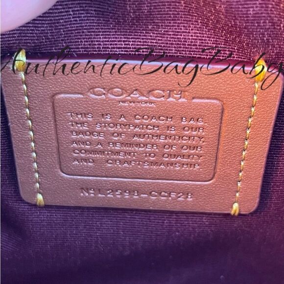 Authentic Coach Mini Rowan Crossbody Bag In Signature Leather Purse - Picture 8 of 8